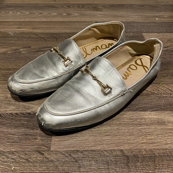 Sam Edelman loafers silver used condition - Picture 3 of 3